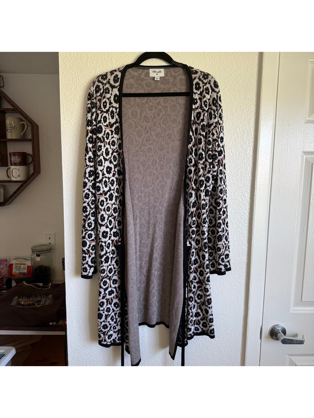 Diane von Furstenberg DVF Target Neutral Poppy Floral Wrap Sweater L Sold Out